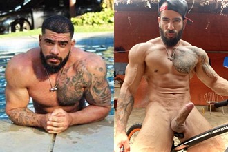 Musculoso brasileiro fazendo putaria em 2 vídeos